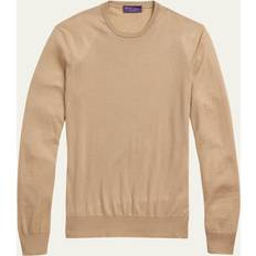 Polo Ralph Lauren Purple Jumpers Polo Ralph Lauren Purple Tan Crewneck Sweater CLASSIC TAN