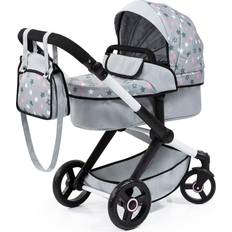 Bayer Design 17007AA Dockvagn Combi Xeo, väska, grå rosa, stjärnor