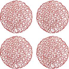 Holiday Decorative 15 Foil Shining Charger Place Mat Red