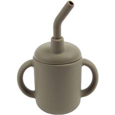 120ml Baby Silicone Sippy Cup Silver Sage