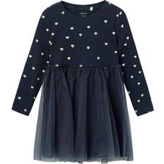 Mädchen Kleider Name It Glitzer Dress - Dark Sapphire