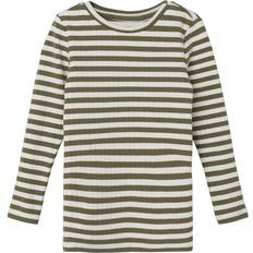 18-24M Chemisiers et Tuniques Name It Deep Lichen Green Suraja Slim Blouse Stripe Noos