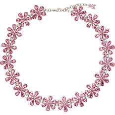 Silver & Pink Lily Choker Rose UNI