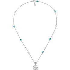 Gucci Topaz Necklaces Gucci Double pendant necklace women Topaz/Sterling Silver/Mother of Pearl One