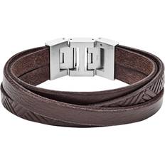 Fossil Bracelets Fossil Men's Leather Bracelet, Color: Brown Model: JF02999040