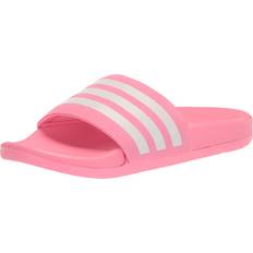 White Slippers Adidas Girls' Adilette Slide Sandals Bubblegum Pink/White