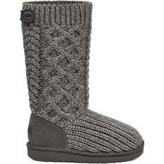 Gray Boots Children's Shoes UGG Toddlers' Classic Cardi Cabled Knit Classic Boots in Grey, 12T