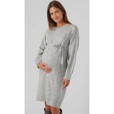 Mamalicious Mlnewanne Maternity Long Sleeve Dress - Hellgrau