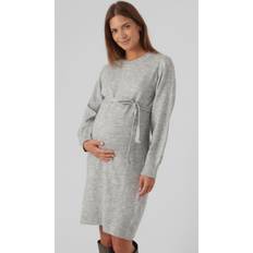 Beste Kleider Mlnewanne L/S Knit Dress - Light Grey Melange