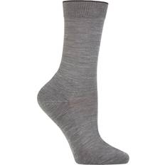 Ull Strumpor på rea Falke Women ClimaWool Socks - Light Grey