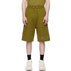 Balmain Men Shorts Balmain Green Reflective Bermuda Shorts UEN KAKI/GRIS