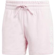 Hombre - Rosa Pantalones & Shorts Adidas Essentials Linear French Terry Shorts - Clear Pink/White Female