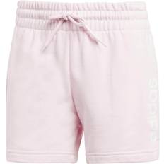 adidas Essentials Linear French Terry Shorts - Clear Pink/White