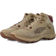 Keen Hiking Shoes Keen Terradora Flex Mid Waterproof Plaza Taupe/Windsor Wine Women's Waterproof Boots Khaki