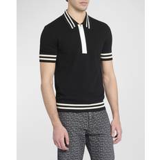 Balmain Man Polo's Balmain Overhemd Met Monogram - Zwart