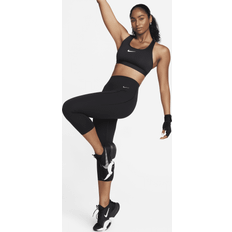 Nike Universa Women's Medium-Support High-Waisted Cropped Leggings with Pockets Black