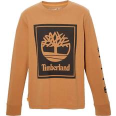 Timberland T-Shirts Timberland men's long-sleeve logo t-shirt orange