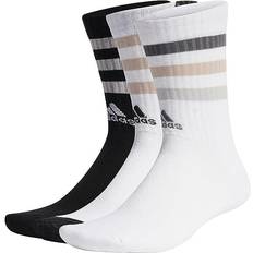 Lino Ropa interior Adidas Bold 3-Stripes Cushioned Crew Socks 3-pack - White/Black/White