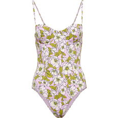 Tory Burch Printed Underwire One-Piece Swimsuit - Pink Bold Flowers