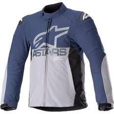 Blue Motorcycle Jackets Alpinestars SMX, Textiljacke wasserdicht Dunkelblau/Grau