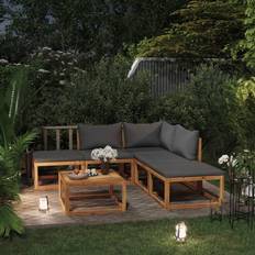 vidaXL dark grey, corner Garden Outdoor Lounge Set