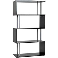 Shelves Homcom Modern S-Shaped 5 Tier Book Shelf 57.2"