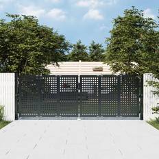 Contenitori vidaXL Cancello Giardino Antracite 300x125 cm in Acciaio
