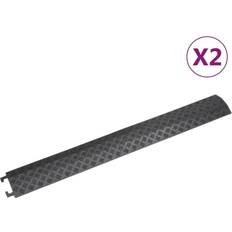 vidaXL Kabelbeskyttere 2 stk. 98,5 cm ramper sort