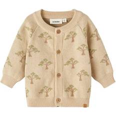 1-3M Strickpullover Lil'Atelier Lamao Knit Cardigan - Pebble/Melange