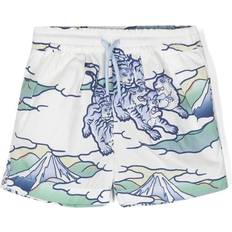 Kenzo Maillots de bain Kenzo Kids animal-print drawstring shorts kids Cotton mth White