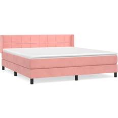 vidaXL Pink, 180x200 Box Spring Mattress Continental Bed