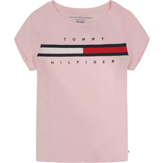 Tommy Hilfiger Girls T-shirts Tommy Hilfiger Girl's Pieced Flag T-shirt - Rose Shadow (TX000095-669)