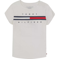 Tommy Hilfiger Girls T-shirts Tommy Hilfiger Girl's Pieced Flag T-shirt - White (TX000095-100)