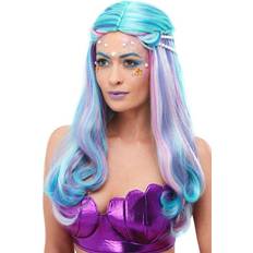 Sininen Pitkät Peruukit Smiffys Mermaid Wig