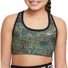 Nike Black Bralettes Nike Dri-FIT Swoosh Girls' Printed Reversible Sports Bra Large, Black/White