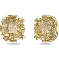 Swarovski Smykker Swarovski Harmonia stud earrings, Cushion cut, Gold tone, Gold-tone plated