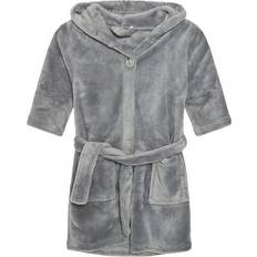 Playshoes Fleece-Bademantel uni grau