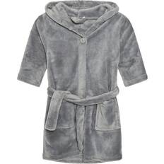 122/128 Morgenkåber Playshoes Fleece-badekåbe uni grå 110/116