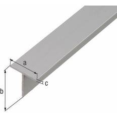 Winkel & Lochplatten Alberts GAH ALBERTS Aluminium-T-Profil Typ 7412 silberfarbig eloxiert