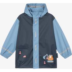 Hvid Regntøj Playshoes Overgangsjakke Baustelle - Navy/Lyseblå/Orange/Rød/Hvid