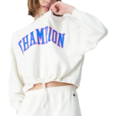 Champion Dam Tröjor Champion College-Style Logo French Terry Sweatshirt - Wool White