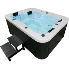 Till hot tub Home Deluxe Hot Tub Whirlpool with Stairs and Thermal Cover 23379