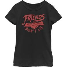 T-shirts Netflix Girl's stranger things friends don't lie handshake t-shirt