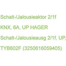 Sicherungsautomaten Hager Schalt-/jalousieaktor 2/1f knx, 6a, up schalt-/jalousieausg 2/1f, up, tyb6