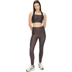 Marrón - Mujer Medias Röhnisch Printed High Waist Tights Brown Snake Female