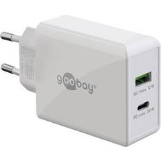 Usb c dual pd lader Goobay Dual USB-C PD Oplader 30W hvid