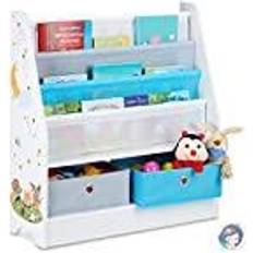 Librerie Relaxdays Kinderregal motiv 2 boxen 3 fächer spielzeugregal bücherregal kinderzimmerregal