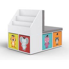 Bancos de Almacenamiento VICCO Kinderregal ONIX 6 Faltboxen Kindersitzbank Kinderzimmerregal