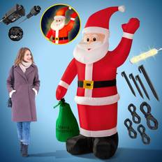 Aufblasbare Dekorationen Monzana Aufblasbarer Weihnachtsmann mit Beleuchtung