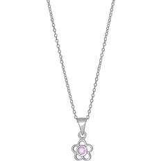 Nordahl Jewellery Sølv Blomstervedhæng m/Zirkonia Kæde
